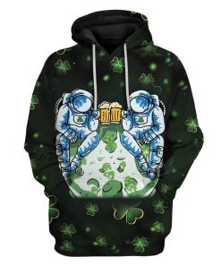 St Patrick Drinking Out Space Custom T-Shirts Hoodies Apparel HD-AT0502205 3D Custom Fleece Hoodies Hoodie S 