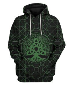 St Patrick Tree Of Life Custom T-Shirts Hoodies Apparel HD-QM3101204 3D Custom Fleece Hoodies Hoodie S 
