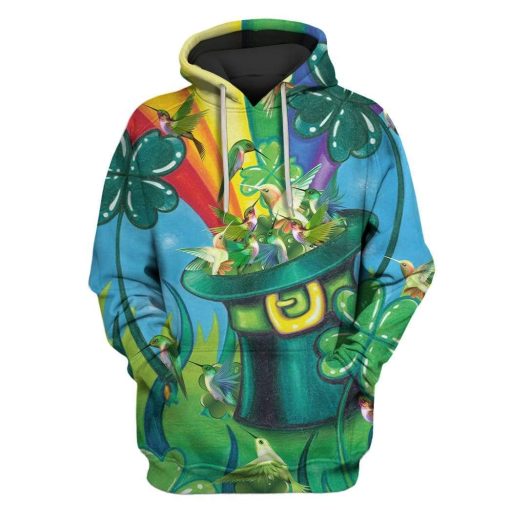 St Patricks Day Funny with Birds Custom T-shirt - Hoodies Apparel HD-GH1106101 3D Custom Fleece Hoodies Hoodie S
