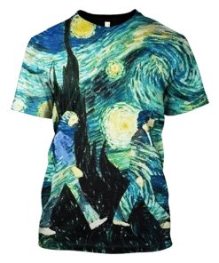 Starry Night Hoodies - T-Shirts Apparel GH110106 3D Custom Fleece Hoodies T-Shirt S 