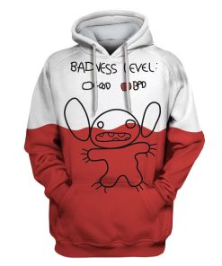 Stitch Badness Level Custom T-shirt - Hoodies Apparel HD-MV111123 3D Custom Fleece Hoodies Hoodie S 