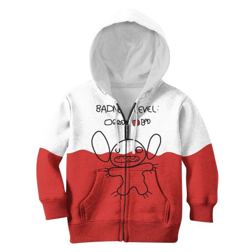 Stitch Kid Custom Hoodies T-shirt Apparel HD-MV111123K kid 3D apparel Kid Zip Hoodie S/6-8