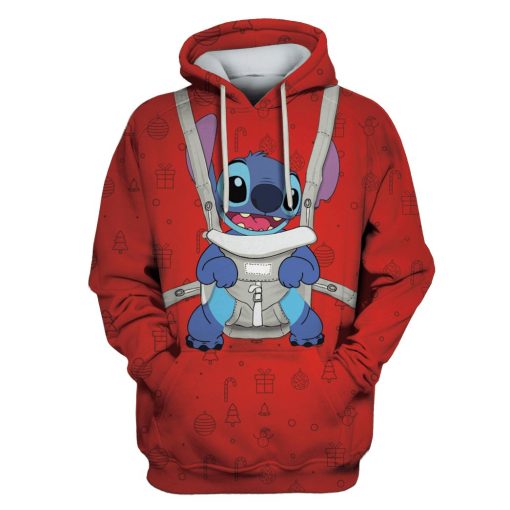 STITCH Merry Christmas Custom T-shirt - Hoodies Apparel HD-PET110247 3D Custom Fleece Hoodies Hoodie S