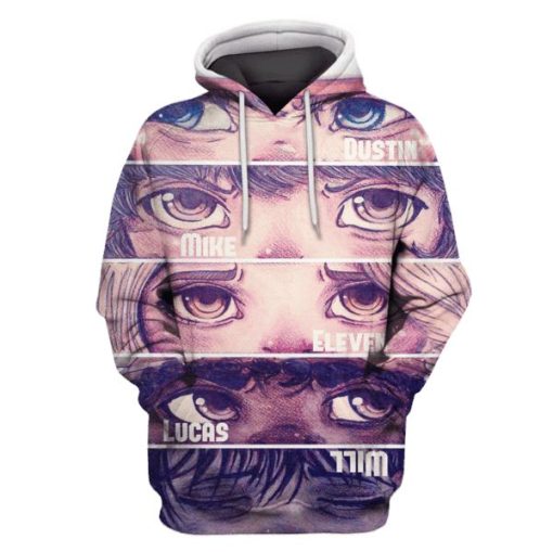 Stranger Things Mike Lucas Dustin Eleven Will Hoodies - T-Shirts Apparel MV110125 3D Custom Fleece Hoodies Hoodie S