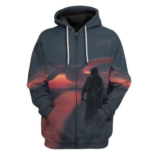 Sunset Flight Custom T-Shirts Hoodies Apparel HD-AT0802201 3D Custom Fleece Hoodies Zip Hoodie S