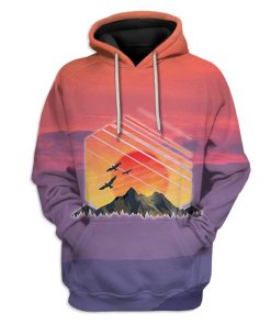 Sunset Mountain Custom T-Shirts Hoodies Apparel HD-AT3001203 3D Custom Fleece Hoodies Hoodie S 