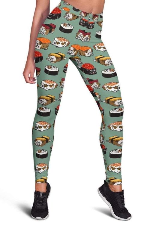 Sushi Bulldog Full-print Leggings HD-GH20495-LEG Leggings Leggings S