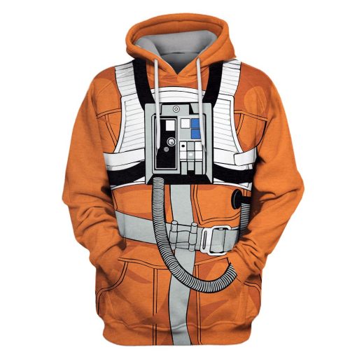 Gearhumans SW X-Wing Pilot Custom T-shirt - Hoodies Apparel 1 SW X-Wing Pilot Custom T-shirt - Hoodies Apparel HD-GH110501 3D Custom Fleece Hoodies Hoodie S