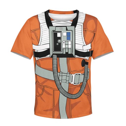 SW X-WING PILOT Kid Custom Hoodies T-shirt Apparel HD-GH110501K kid 3D apparel Kid T-Shirt 3XS/2-3