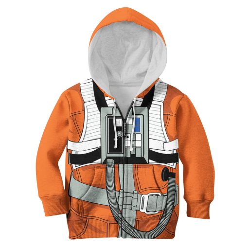 SW X-WING PILOT Kid Custom Hoodies T-shirt Apparel HD-GH110501K kid 3D apparel Kid Zip Hoodie S/6-8