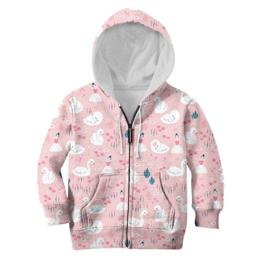Gearhumans swans and little ballet dancers Kid Custom Hoodies T-shirt Apparel 3 swans and little ballet dancers Kid Custom Hoodies T-shirt Apparel HD-PET110334K kid 3D apparel Kid Zip Hoodie S/6-8