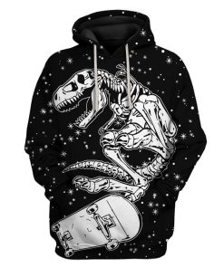 T Rex Fossil Skating Custom T-Shirts Hoodies Apparel AN-AT2612194 3D Custom Fleece Hoodies Hoodie S 