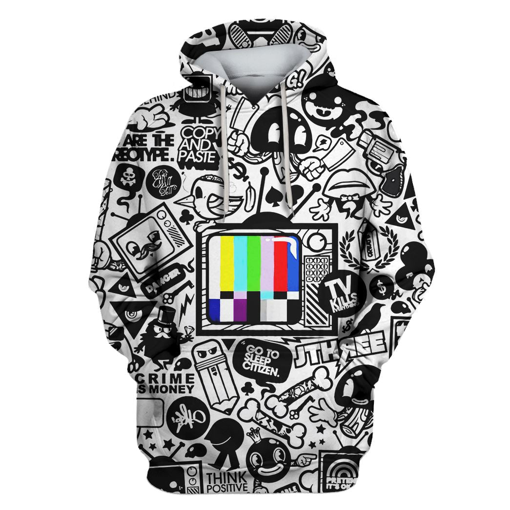 Gearhumans Television Custom T-shirt - Hoodies Apparel 1 Television Custom T-shirt - Hoodies Apparel HD-GH110653 3D Custom Fleece Hoodies Hoodie S