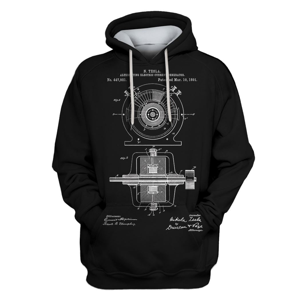 Gearhumans Tesla Alternating Electric Current Generator Custom T-shirt - Hoodies Apparel 1 Tesla Alternating Electric Current Generator Custom T-shirt - Hoodies Apparel HD-GH110509 3D Custom Fleece Hoodies Hoodie S