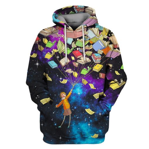 THE GIRL WITH FLYING BOOKS Custom T-shirt - Hoodies Apparel HD-GH110445 3D Custom Fleece Hoodies Hoodie S