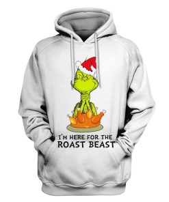 The Grinch I'm Here For The Roast Beast Custom T-shirt - Hoodies Apparel HD-MV110647 3D Custom Fleece Hoodies Hoodie S 