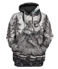 The house with sky Custom T-shirt - Hoodies Apparel HD-GH20215 3D Custom Fleece Hoodies Hoodie S 