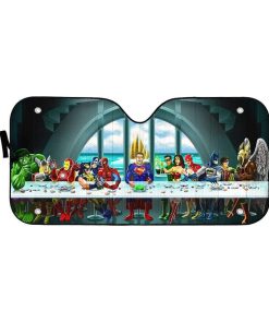 The Last Supper Heroes Custom Auto Car SunShade GV150732 Auto Sunshade 57''x27.5'' 