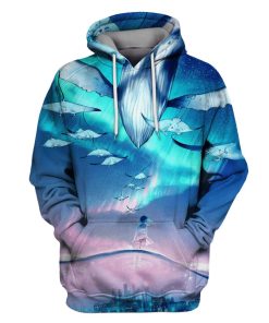 The little girl seeing whales in the sea Custom T-shirt - Hoodies Apparel WHA110110 3D Custom Fleece Hoodies Hoodie S 