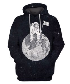 The Lonely Astronut OuterSpace Custom T-shirt - Hoodies Apparel GH110335 3D Custom Fleece Hoodies Hoodie S