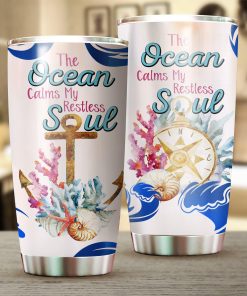 The Ocean Calms My Restless Soul - Tumbler Cup tumbler Tumbler 