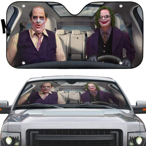Gearhumans The Office Joker Custom Auto Car SunShade 7 The Office Joker Custom Auto Car SunShade GN220711 Auto Sunshade