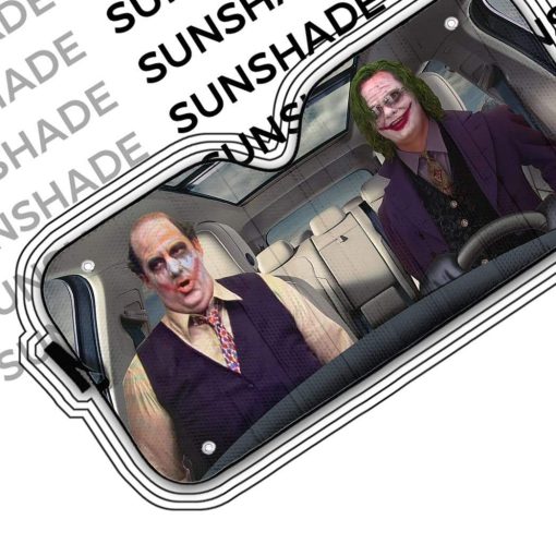 Gearhumans The Office Joker Custom Auto Car SunShade 11 The Office Joker Custom Auto Car SunShade GN220711 Auto Sunshade