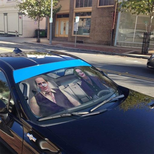 Gearhumans The Office Joker Custom Auto Car SunShade 6 The Office Joker Custom Auto Car SunShade GN220711 Auto Sunshade
