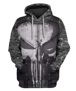 The Punisher Custom T-shirt - Hoodies Apparel HD-GH1106113 3D Custom Fleece Hoodies Hoodie S 