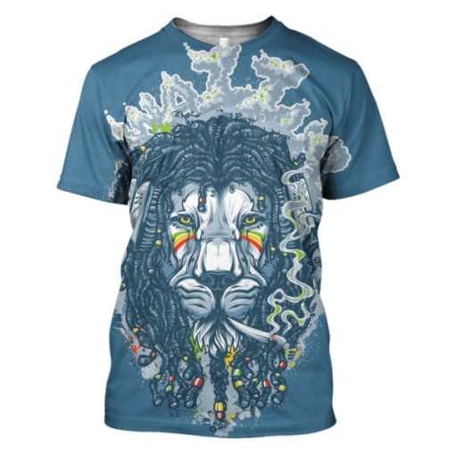 The Rasta Lion Hoodies - T-Shirts Apparel PET110184 3D Custom Fleece Hoodies T-Shirt S