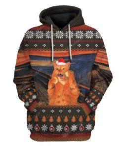 The Scream Cat Custom T-Shirts Hoodies Apparel HD-AT0612197 3D Custom Fleece Hoodies Hoodie S 