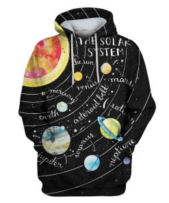 The solar system Custom T-shirt - Hoodies Apparel HD-GH110627 3D Custom Fleece Hoodies Hoodie S 
