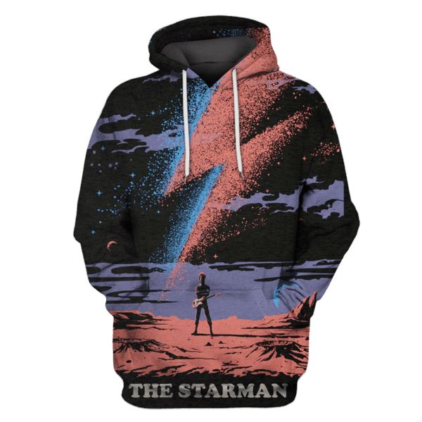 Gearhumans The Starman David Bowie Hoodies - T-Shirts Apparel 1 The Starman David Bowie Hoodies - T-Shirts Apparel MV110123 3D Custom Fleece Hoodies Hoodie S