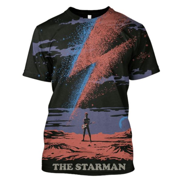 Gearhumans The Starman David Bowie Hoodies - T-Shirts Apparel 2 The Starman David Bowie Hoodies - T-Shirts Apparel MV110123 3D Custom Fleece Hoodies T-Shirt S