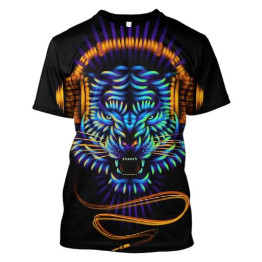 Tiger Earphone Hoodies - T-Shirts Apparel PET110179 3D Custom Fleece Hoodies T-Shirt S