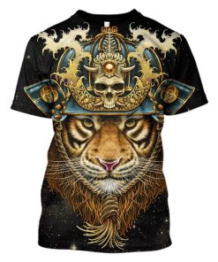 Tiger Samurai Hoodies - T-shirt Apparel PET110178 3D Custom Fleece Hoodies T-Shirt S 