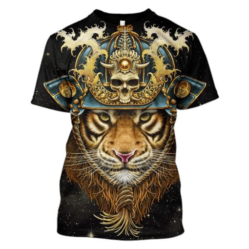 Tiger Samurai Hoodies - T-shirt Apparel PET110178 3D Custom Fleece Hoodies T-Shirt S