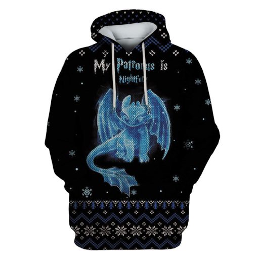 Toothless How To Train Your Dragon Custom T-shirt - Hoodies Apparel HD-MV110675 3D Custom Fleece Hoodies Hoodie S