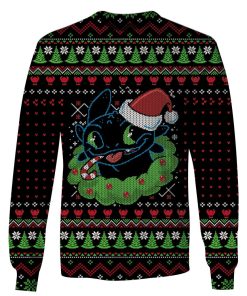 Toothless How To Train Your Dragon On Christmas Custom T-shirt - Hoodies Apparel HD-UGL110219 3D Custom Fleece Hoodies 