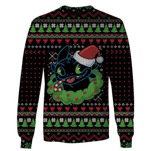 Toothless How To Train Your Dragon On Christmas Custom T-shirt - Hoodies Apparel HD-UGL110219 3D Custom Fleece Hoodies