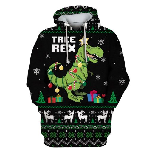 Tree Rex Custom T-shirt - Hoodies Apparel HD-UGL110194 3D Custom Fleece Hoodies Hoodie S