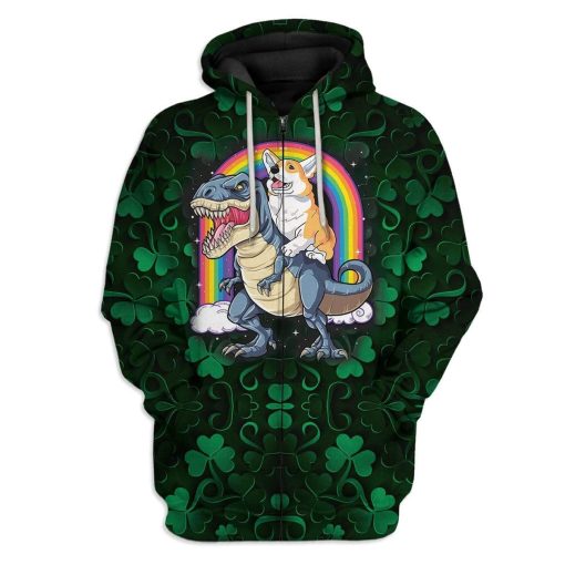 Trex Custom T-Shirts Hoodies Apparel HD-QM0102206 3D Custom Fleece Hoodies Zip Hoodie S