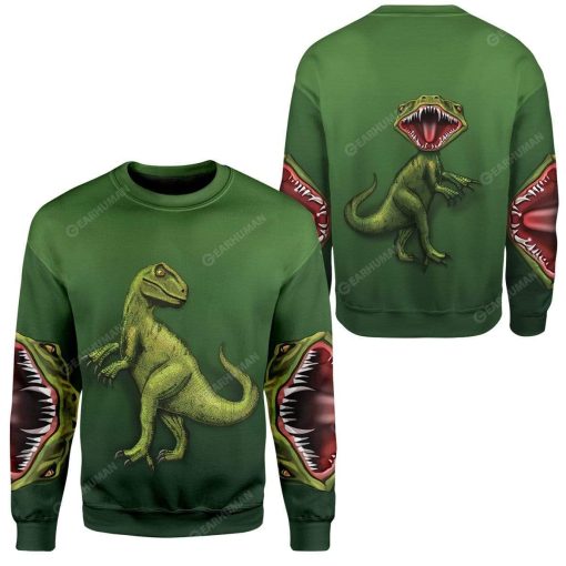 Trex Dinosaur T-Shirts Hoodies Apparel HD-QM2611191 3D Custom Fleece Hoodies