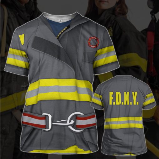 Gearhumans Custom T-shirt - Hoodies FDNY Uniform Apparel - Image 4