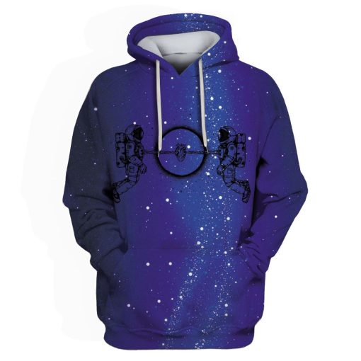 Two Astronauts One Heart Custom T-shirt - Hoodies Apparel HD-GH110479 3D Custom Fleece Hoodies Hoodie S
