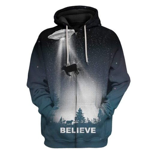 UFO Beliveve Custom T-Shirts Hoodies Apparel HD-QM3101203 3D Custom Fleece Hoodies Zip Hoodie S