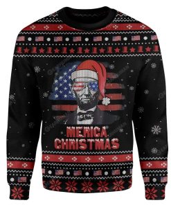 Ugly Abraham Lincoln Custom Sweater Apparel HD-DT14111905 Ugly Christmas Sweater Long Sleeve S 