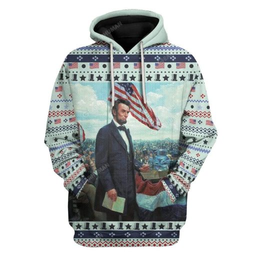 Ugly Abraham Lincoln Custom T-shirt - Hoodies Apparel HD-DT14111904 3D Custom Fleece Hoodies Hoodie S