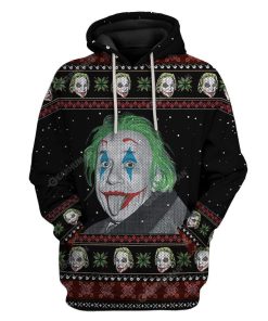 Ugly Albert Einstein Joker Custom T-shirt - Hoodies Apparel HD-AT14111909 3D Custom Fleece Hoodies Hoodie S 