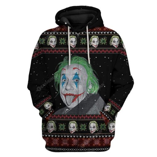 Ugly Albert Einstein Joker Custom T-shirt - Hoodies Apparel HD-AT14111909 3D Custom Fleece Hoodies Zip Hoodie S